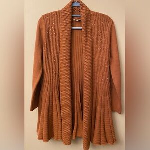 Soft Surroundings Rust Cardigan Sweater
